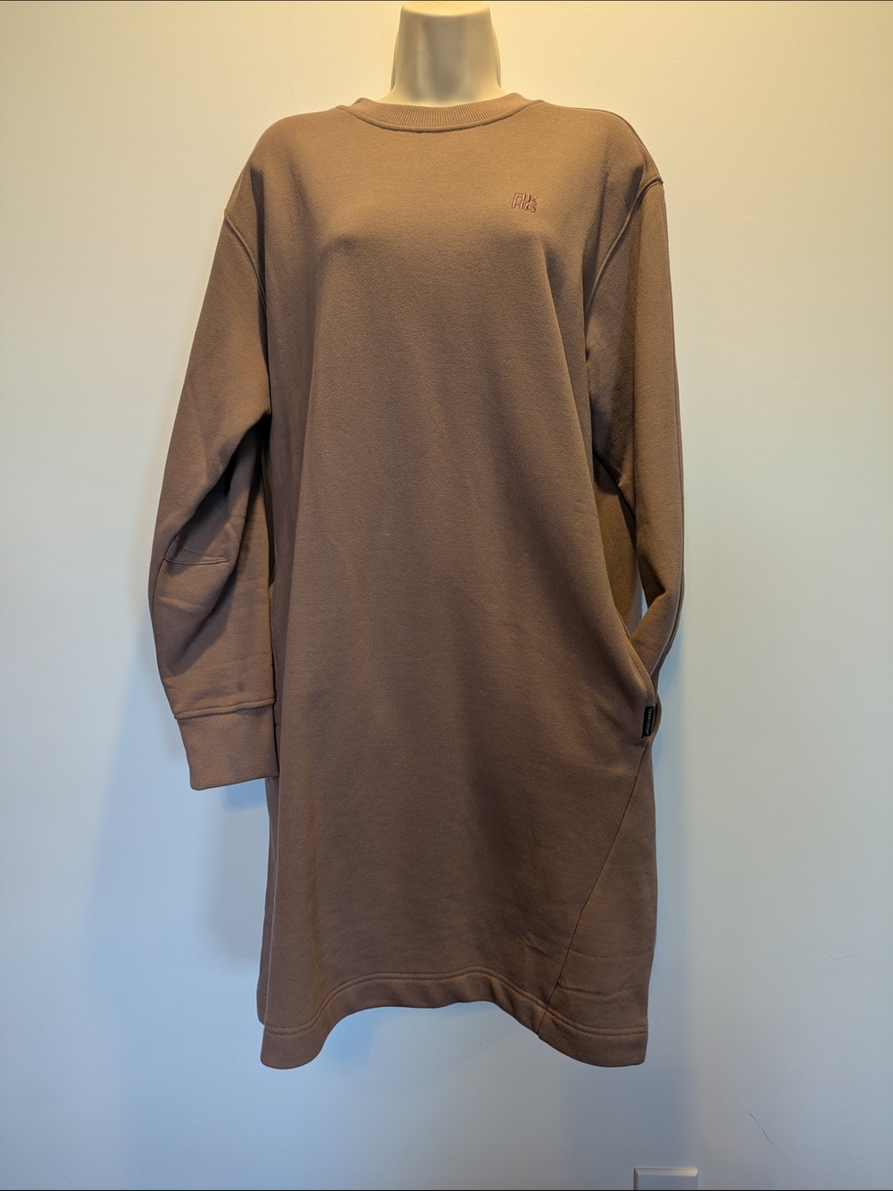 NWT Duluth Trading Co Brown Long Sleeve Sweatshirt Dress